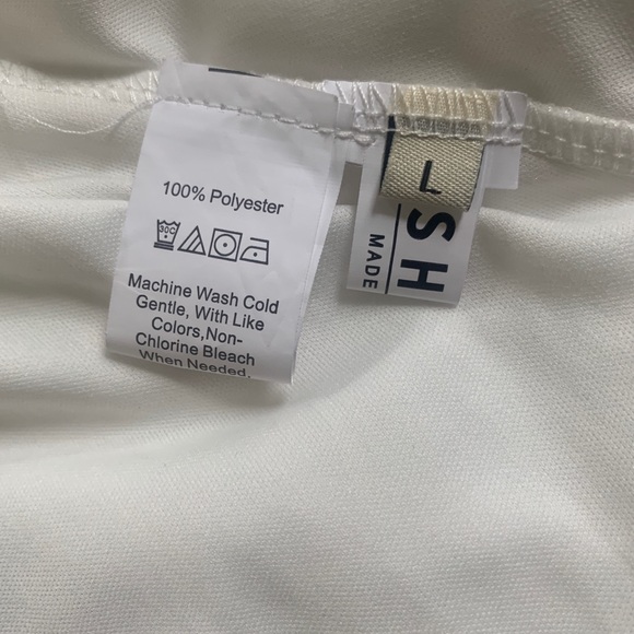 Sweet 2-layer white on white polka dot dress - Picture 6 of 9